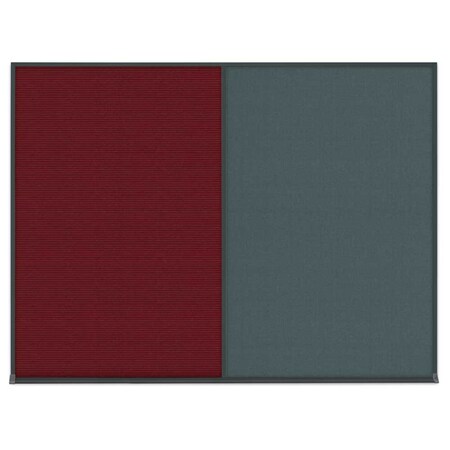 United Visual Products Triple Door Radius Plus Corkboard, 96" x UV8006PLUS-GOLD-APRICOT